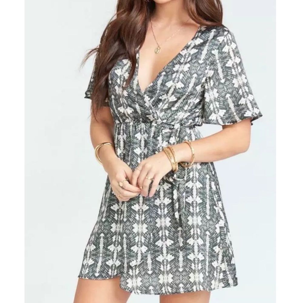 Show Me Your MuMu Snake Andrea Wrap Dress